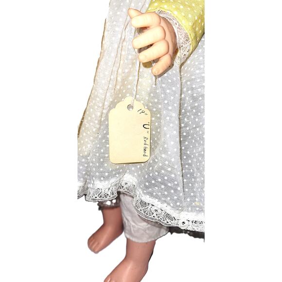 18" Vintage  Beautiful Ginger Red Hair W/Deep Blue Sleep Eyes Little Girl Doll - Picture 5 of 5